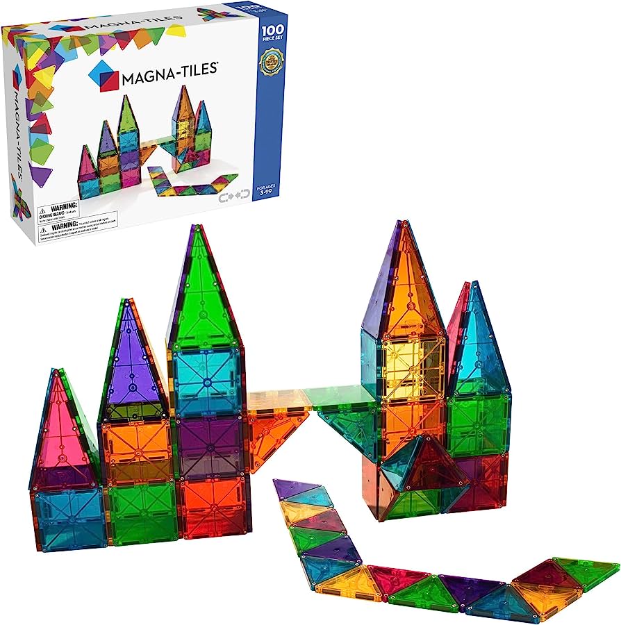 MAGNA-TILES Classic 100-Piece Magnetic Construction Set