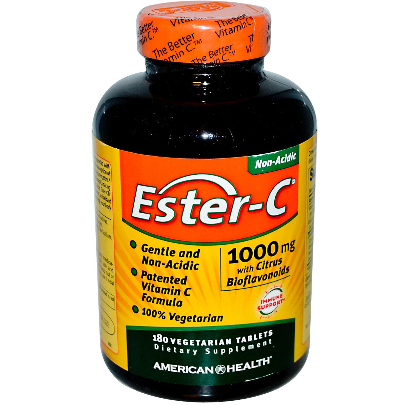 (Pre-order) **Best Seller American Health Ester-C 1,000 mg with Citrus Bioflavonoids 180 เม็ด วิตามินซีคุณภาพจากอเมริกาสูตรไม่ระคายเคืองกระเพาะอาหาร เพิ่มภูมิคุ้มกันป้องกันหวัดและทำให้ผิวขาวกระจ่างใส