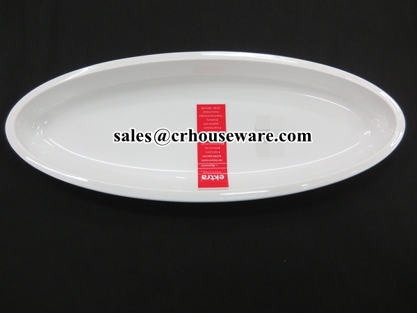 SERVING PLATE 12" จานทรงรี ทรงออแกนนิกส์ 017-P2106