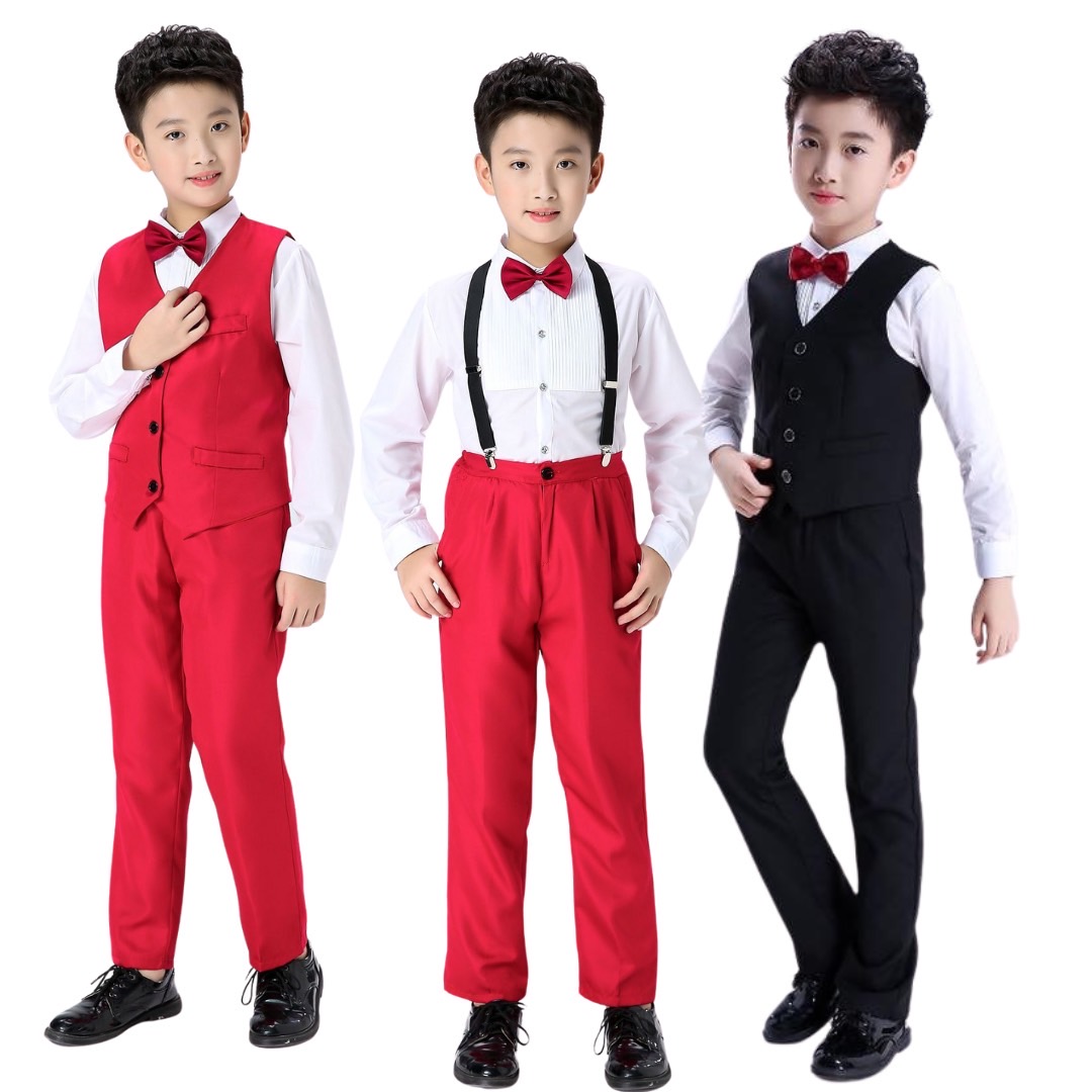 ชุดเซ็ต เสื้อกั๊กหูกระต่าย ชาย ชุดออกงานเด็ก