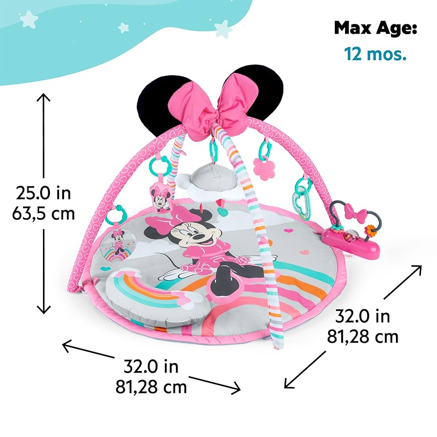 เพลยิมนำเข้าจากอเมริกา Bright Starts Disney Baby Minnie Mouse Forever Besties Activity Gym with Music and Lights