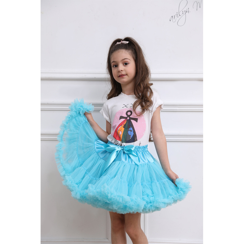 พร้อมส่ง กระโปรงTUTU พองฟู กระโปรงเด็ก พองฟู ติดริบบิ้นโบว์