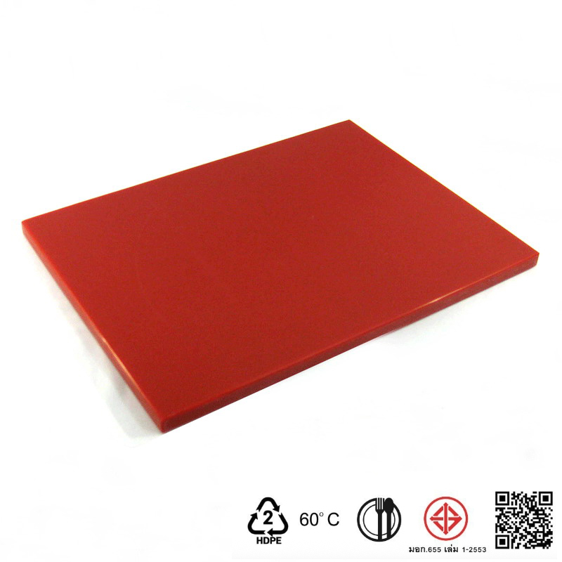 เขียงพลาสติก ขนาด 18x24x1 นิ้ว สีแดง