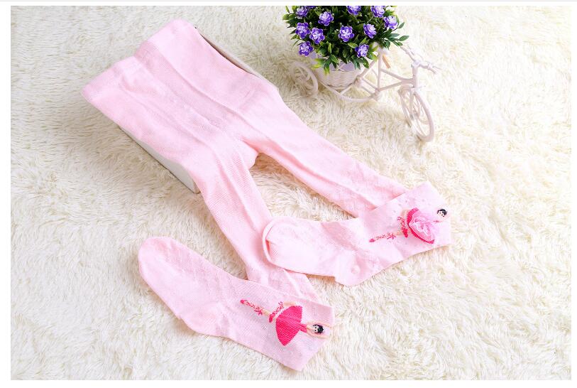 F - ถุงน่องเด็ก สีขาว ปักลายการตูน