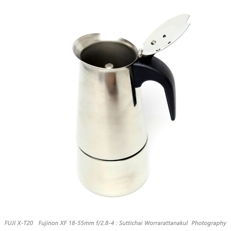 หม้อต้มกาแฟสดแบบพกพา moka pot เอสเปรสโซ่พอท รุ่นสเตนเลส ขนาด 6 ถ้วยอิตาลี 300 มล.