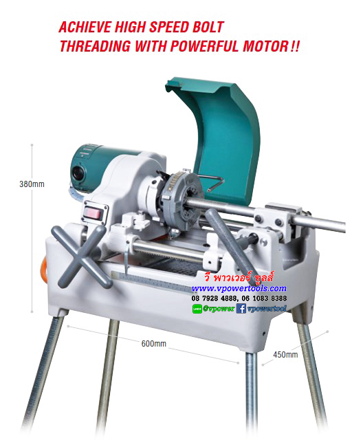 ASADA BM10W BOLT MACHINE 25 PRO เครื่องต๊าปเกลียวเหล็กเพลา อาซาด้า 5/16"-1" (8-24 mm)