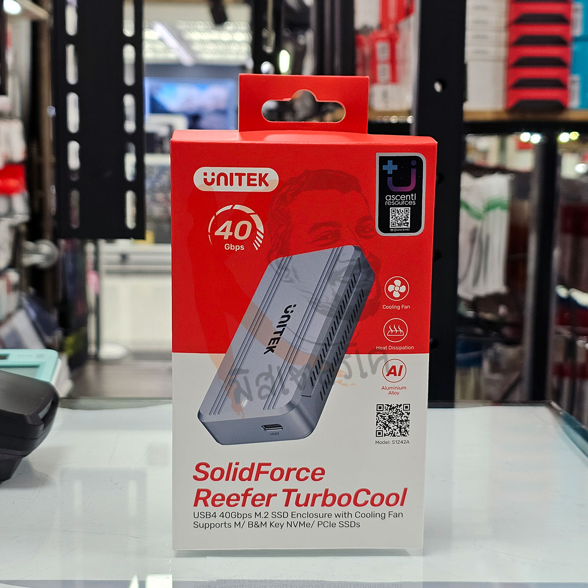 Enclosure M.2 NVMe USB4 40Gbps SolidForce Reefer TurboCool