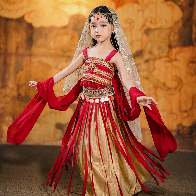 พร้อมส่ง ชุดจีน กี่เพ้า จีนโบราณย้อนยุค ชุดฮันฟู ลายพัด ปักลายปลา