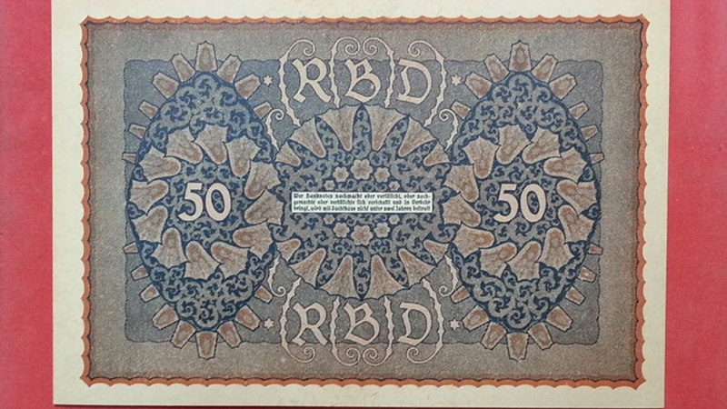 ธนบัตร ประเทศ เยอรมนี Mark 1919 สภาพ UNC