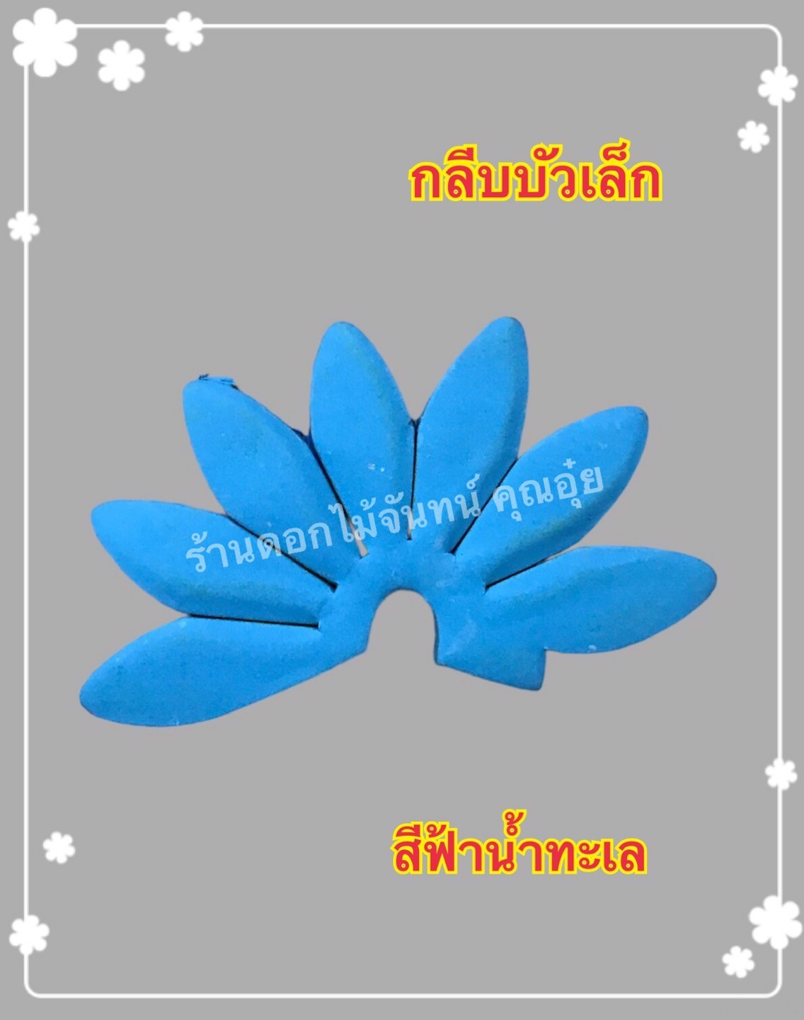 กลีบบัวเล็ก สีฟ้าน้ำทะเล