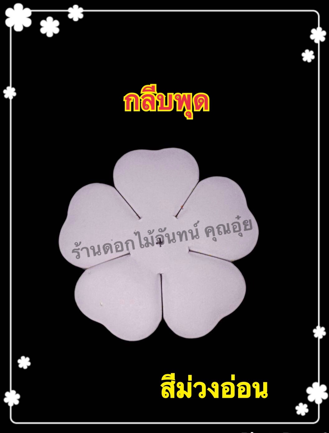 กลีบพุด สีม่วงอ่อน