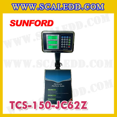 เครื่องชั่งดิจิตอลตั้งพื้น 150 กิโลกรัม เครื่องชั่งดิจิตอลตั้งพื้น 150 kg เครื่องชั่งดิจิตอลตั้งพื้น พิกัด 150 kg ความละเอียด 50 g ยี่ห้อ SUNFORD รุ่น TCS-150-JC62Z (รหัสตัวแทน B198)
