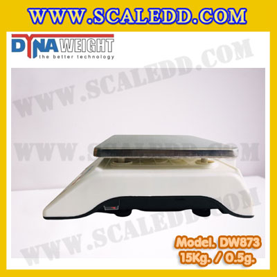 เครื่องชั่งน้ำหนักดิจิตอลตั้งโต๊ะ พิกัด15Kg ค่าละเอียด 0.5g ยี่ห้อ Dynaweight รุ่น DW873