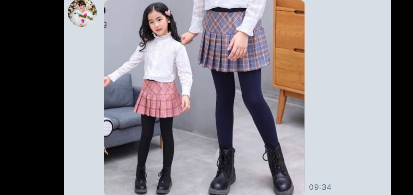 เลกกิ้งกระโปรง ลายสก๊อต