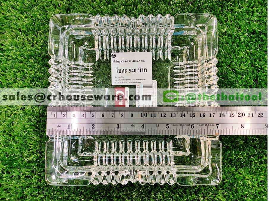 ที่เขี่ยบุหรี่ วัสดุเป็นแก้วงานหนาพิเศษ รหัส 013-STK-181845