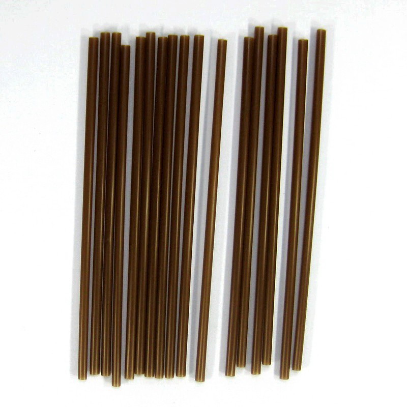 หลอดตรงยาวสีน้ำตาล ( 250 ชิ้น )