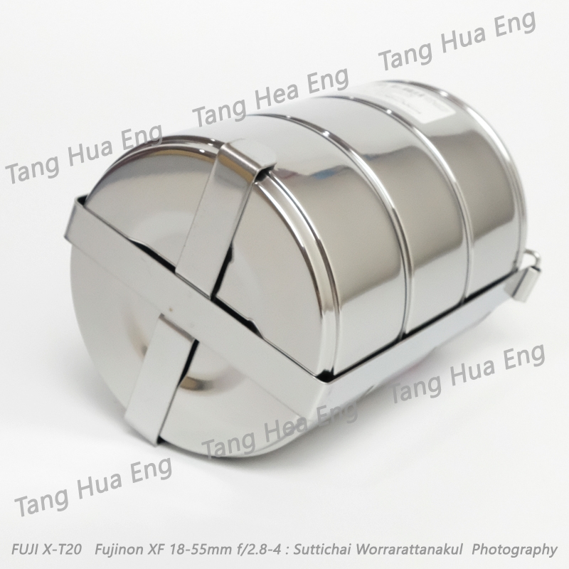 ปิ่นโตสเตนเลส 12 ซม. 3 ชั้น ตราพระอาทิตย์