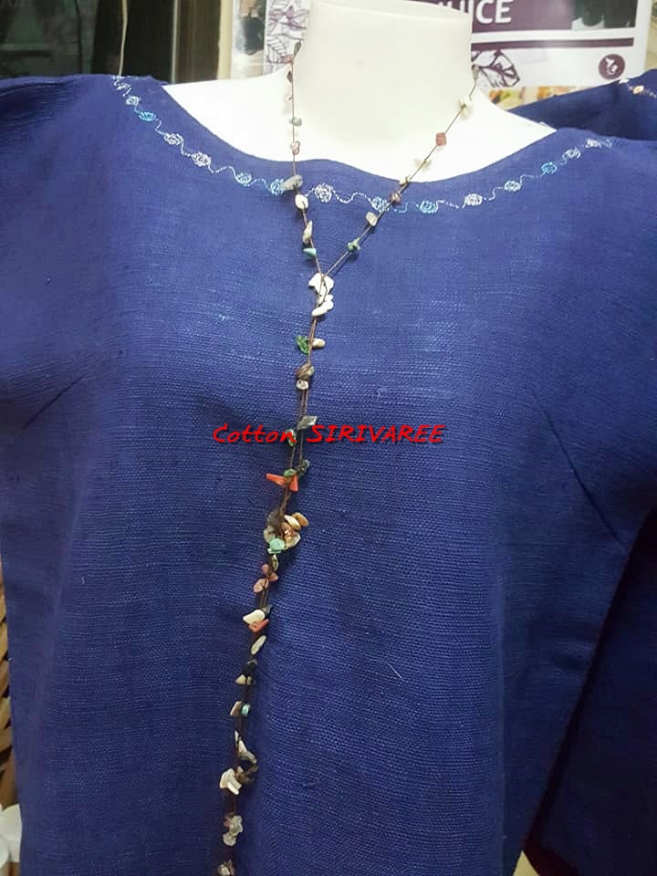 SIRIVAREE,SIVA Thai Cotton 100%, Polo shirt and hand embroidery By Cotton SIRIVAREE Top Thai Brand White, black ,blue ,the sugar L,XL