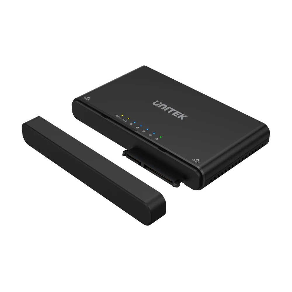 SolidForce+ USB-C to PCIe/NVMe M.2 SSD Enclosure + SATA III Adapter with Offline Clone by Unitek