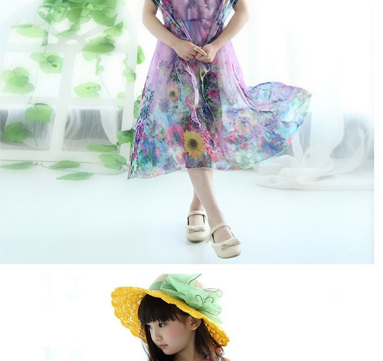 ชุดเดรส ลายดอก ทรงยาว สำหรับเด็กและผู้หใญ่