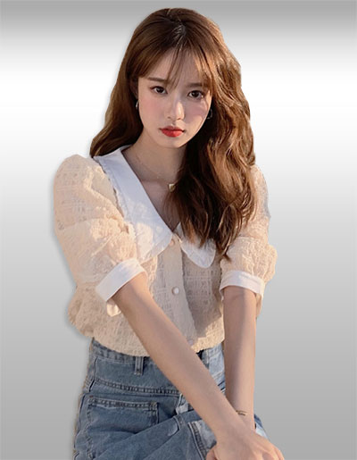 เสื้อแฟชั่นแบบสวยหวานสไตล์เกาหลี มี2สี รหัส2344