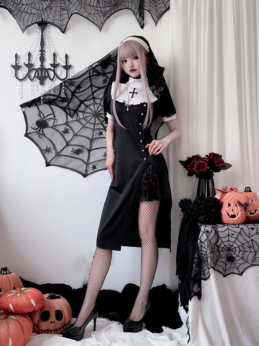 Friendly4kid haloween ชุดฮาโลวีน ผู้ใหญ่ แวมไพร์แม่ชี