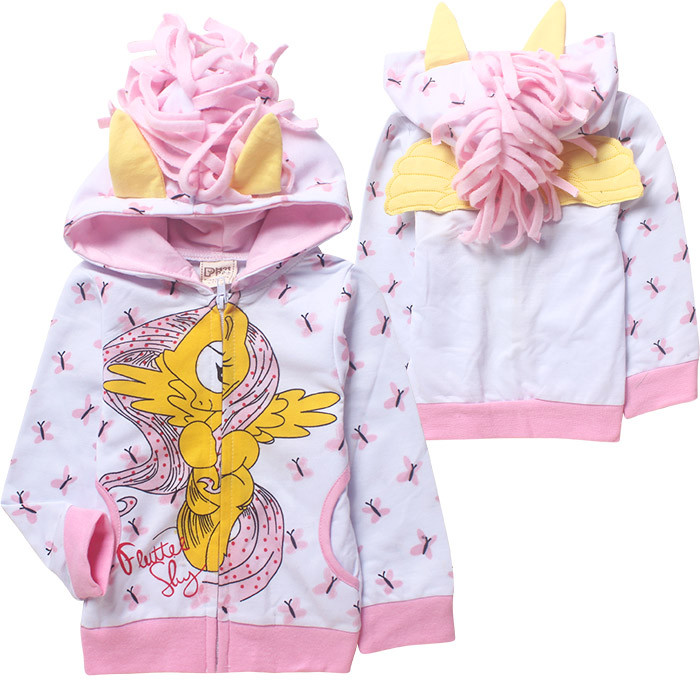 ชุดเด็ก : เสื้อกันหนาว โพนี่ สีขาว-ชมพู