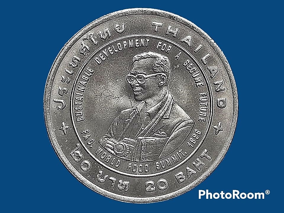 เฉลิมพระเกียรติ 20 Baht (F.A.O. Agricola Medal to HM King Bhumibol Adulyadej