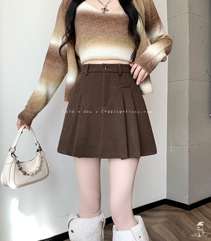 กระโปรงวูลมินิสเกิร์ต Mini Wool Skirt S-XL
