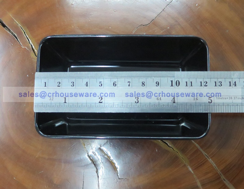 ชามสี่เหลี่ยม 3*5 นิ้ว 017-D989-5-3 setดำ