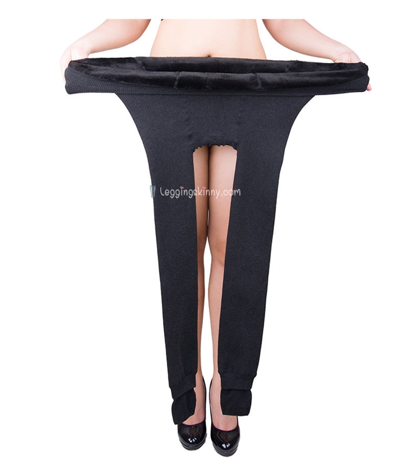 เลกกิ้งกันหนาวผ้าฝ้ายมีขนสัตว์ สำหรับสาวอ้วน สาวอวบ ไซส์ใหญ่ น้ำหนักไม่เกิน 90 กก.