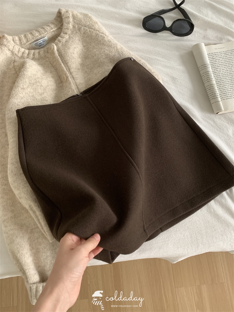 กระโปรงผ้าวูลญี่ปุ่น Japan Wool Skirt มี 3 สี S-L