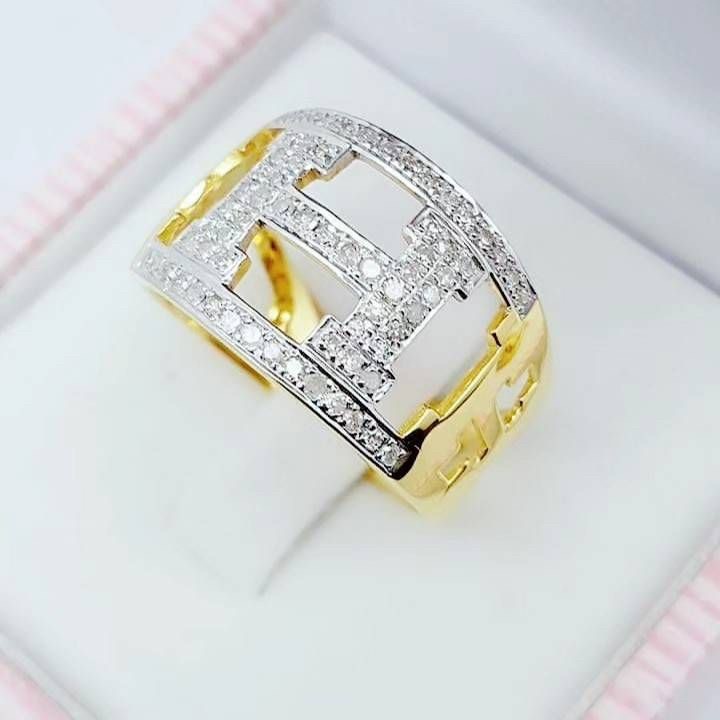 พร้อมส่งและสั่งผลิตแหวนเพชรไฮๆๆ แหวนแต่งงาน แหวนหมั้น ใส่เที่ยว ออกงาน แหวนทองคำ 9K เพชรกุหลาบแท้ 0.33 กะรัต 67 เม็ด ราคาถูกมาก ส่งฟรี