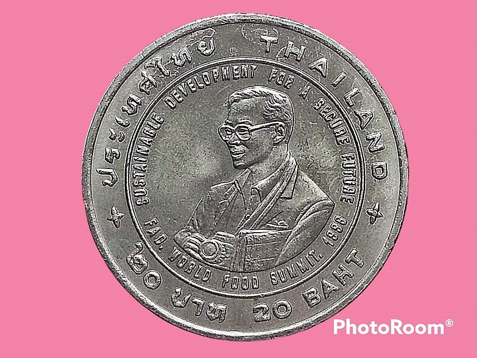เฉลิมพระเกียรติ 20 Baht (F.A.O. Agricola Medal to HM King Bhumibol Adulyadej