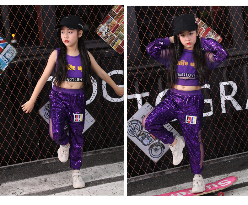 ชุดหรีดเดอร์ ชุดเชียร์ ชุดเต้น ชุดแดนซ์ ปักเลื่อมแขนยาว ขายาว