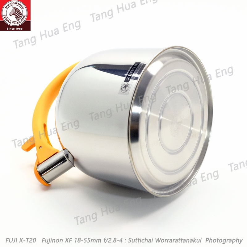 Zebra กานกหวีดสเตนเลส Image 4.9 ลิตร สีส้ม/สีแดง ตราหัวม้าลาย