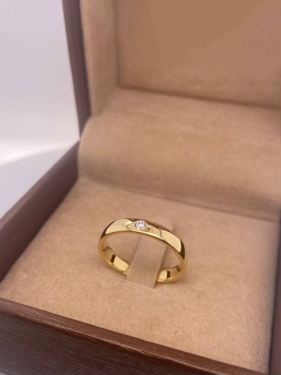 แหวนเพชรปลอกมีดGold 18K 2.78g D 1/0.03 ct