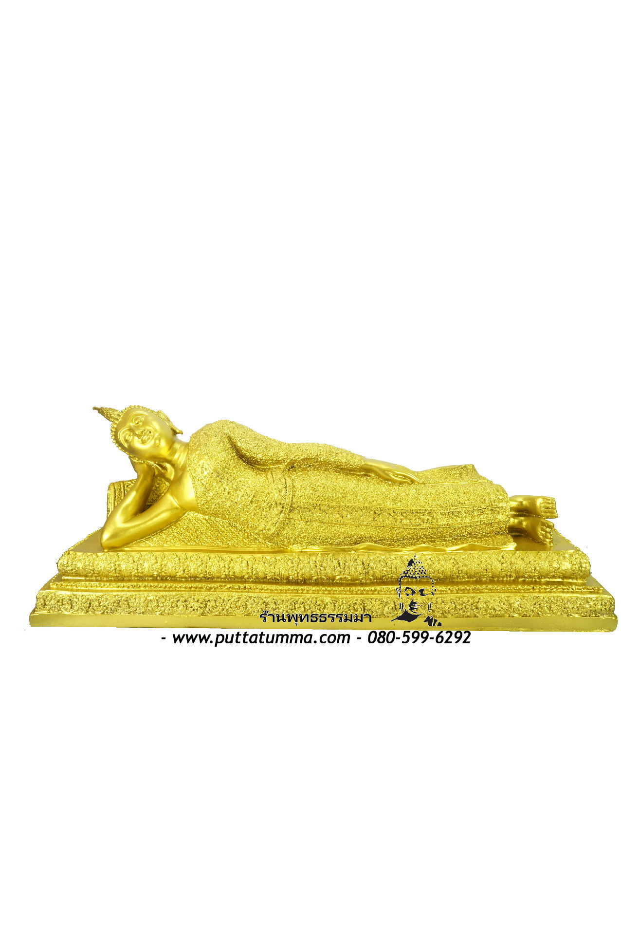พระประจำวันอังคาร เนื้อเรซิ่น พ่นทอง ขนาด 9 นิ้ว ฐาน 20 นิ้ว สูง 8.5 นิ้ว