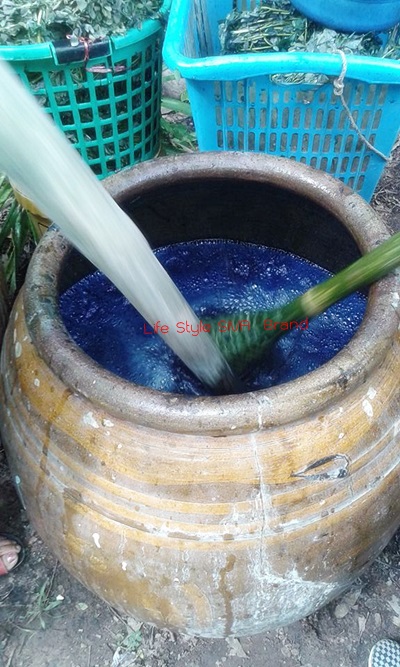 Cotton Shirt -Natural dyes cotton - cotton dyed blue, blue from the tree”ผ้าย้อมสีธรรมชาติ(ผ้าย้อมคราม)