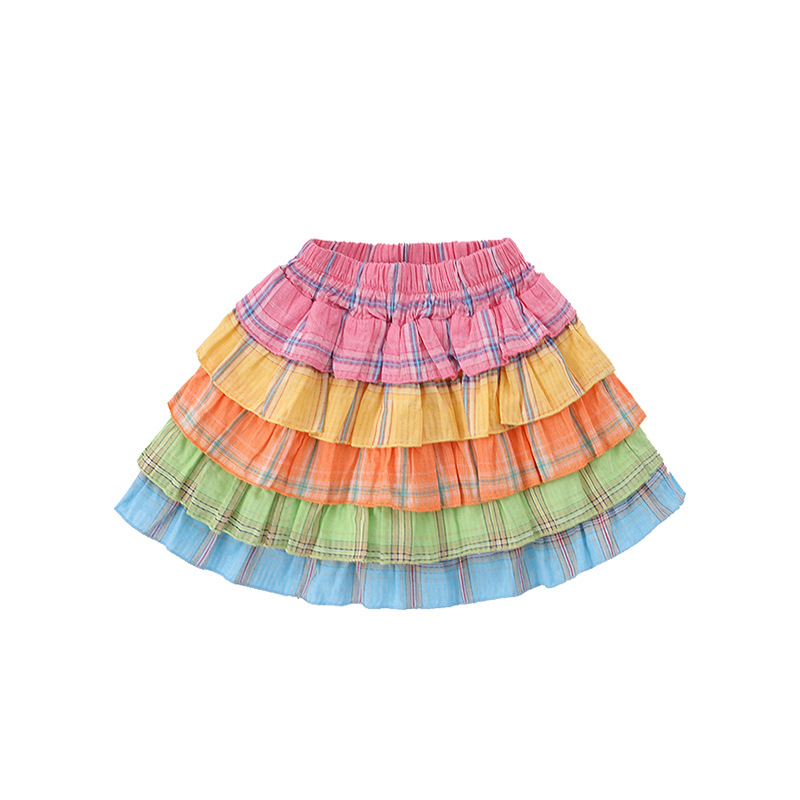 สินค้าพร้อมส่ง ***ชุดเต้น แขนกุดสีขาว+ปลอกแชย+กระโปรงระบายชั้นสีรุ้ง