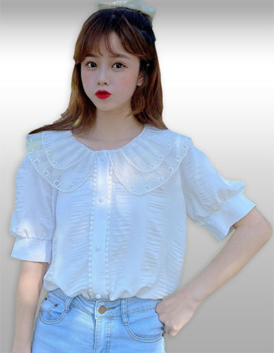 เสื้อแฟชั่นแบบสวยหวานน่ารักสไตล์เกาหลี รหัส2369