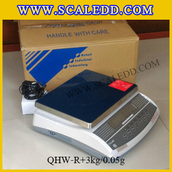 เครื่องชั่งน้ำหนักดิจิตอล พิกัดน้ำหนัก 3กิโลกรัม ยี่ห้อ TSCALE รุ่น QHW ความละเอียด0.05g ทศนิยม2ตำแหน่ง