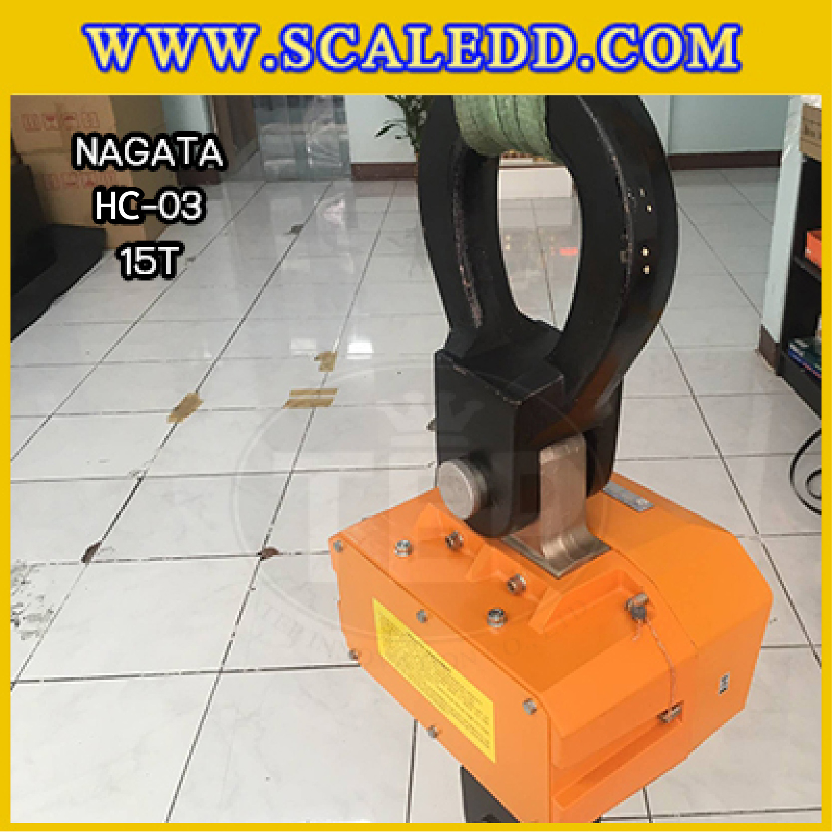 เครื่องชั่งแขวน15ตัน เครื่องชั่งแขวนดิจิตอล15ตัน เครื่องชั่งดิจิตอลแบบแขวน ตาชั่งแขวน15ตัน พิกัดน้ำหนัก 15ตัน ความละเอียด 5 กิโลกรัม ยี่ห้อ NAGATA รุ่น HC-03 (เครื่องชั่งผ่านตรวจรับรองจากสำนักชั่งตวงวัด)