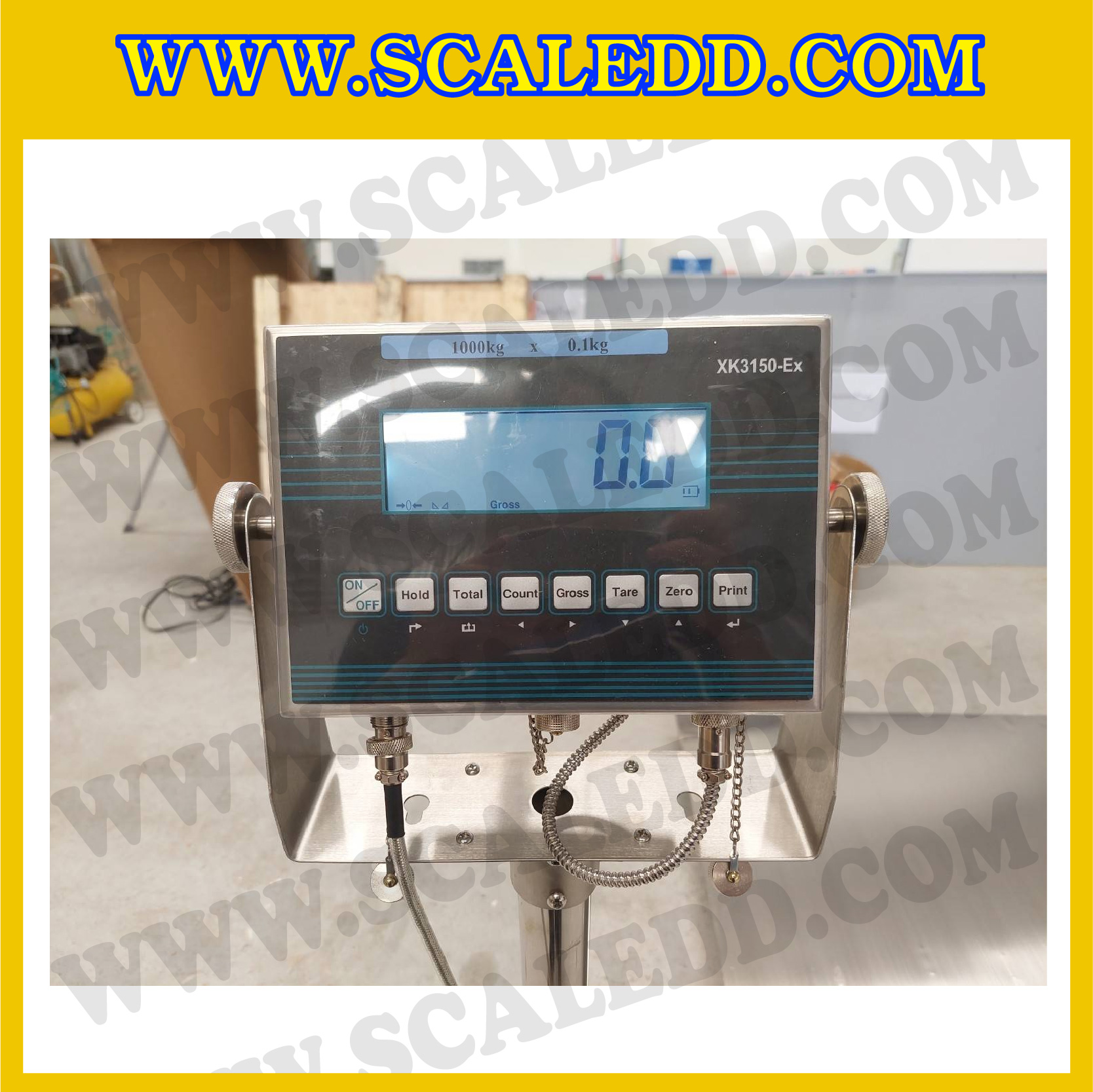 เครื่องชั่งดิจิตอลกันระเบิด XK3150 Explosion Proof Scales เครื่องชั่งน้ำหนัก1ตัน เครื่องชั่งดิจิตอล1000kg ตาชั่งดิจิตอล1000กิโลกรัม เครื่องชั่งดิจิตอลกันระเบิด1000kg พิกัดน้ำหนัก 1000kg ค่าละเอียด 100g ขนาดแท่นชั่ง 120x120cm. ยี่ห้อ LOCOSC รุ่น XK3150-EX