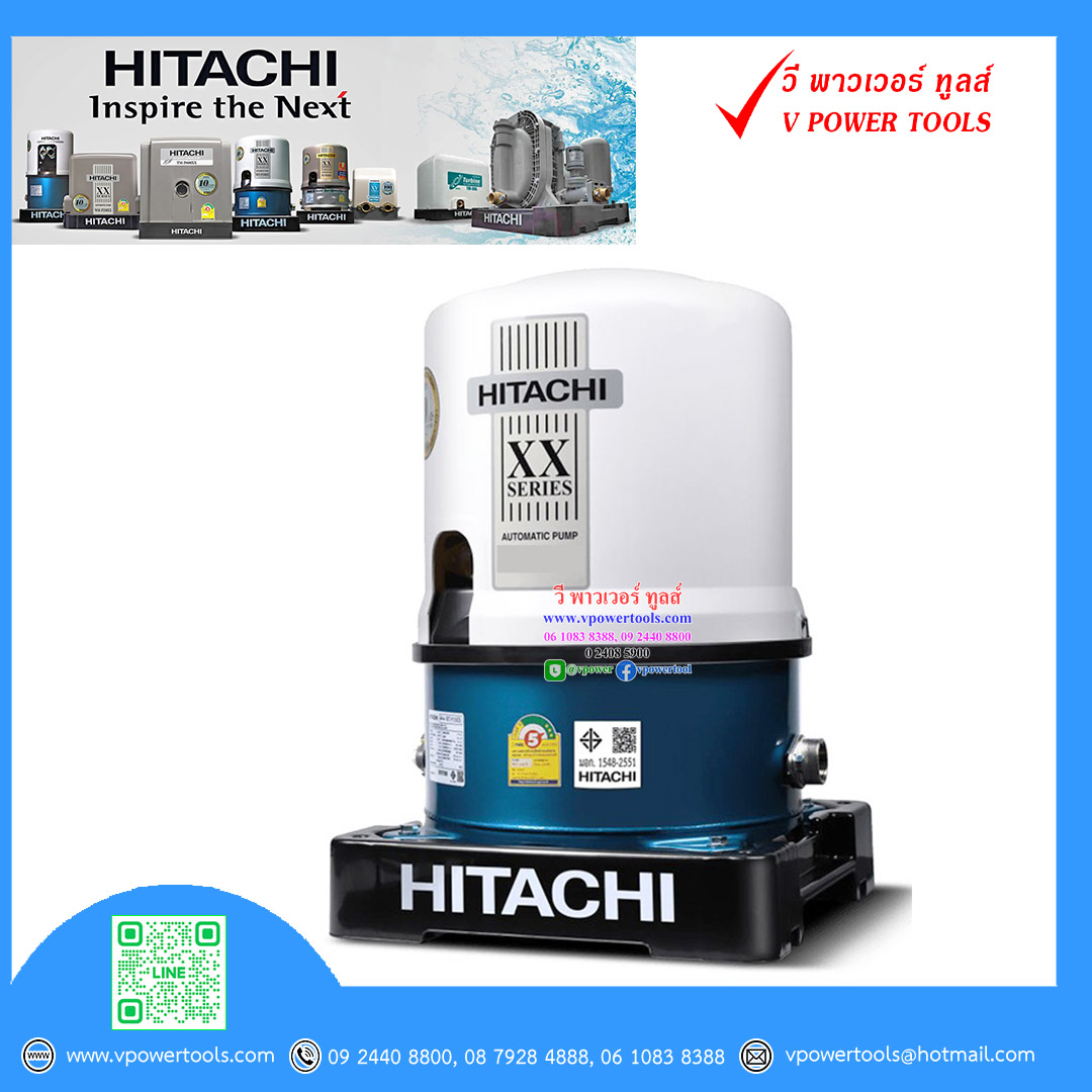 HITACHI WT-P ปั๊มน้ำอัตโนมัติ (ถังกลม) WP⬇️⤵️สินค้ามีตัวเลือก