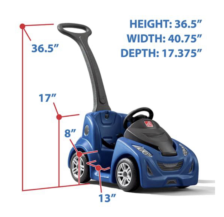 รถเข็นเด็ก Step2 Push Around Buggy GT Blue