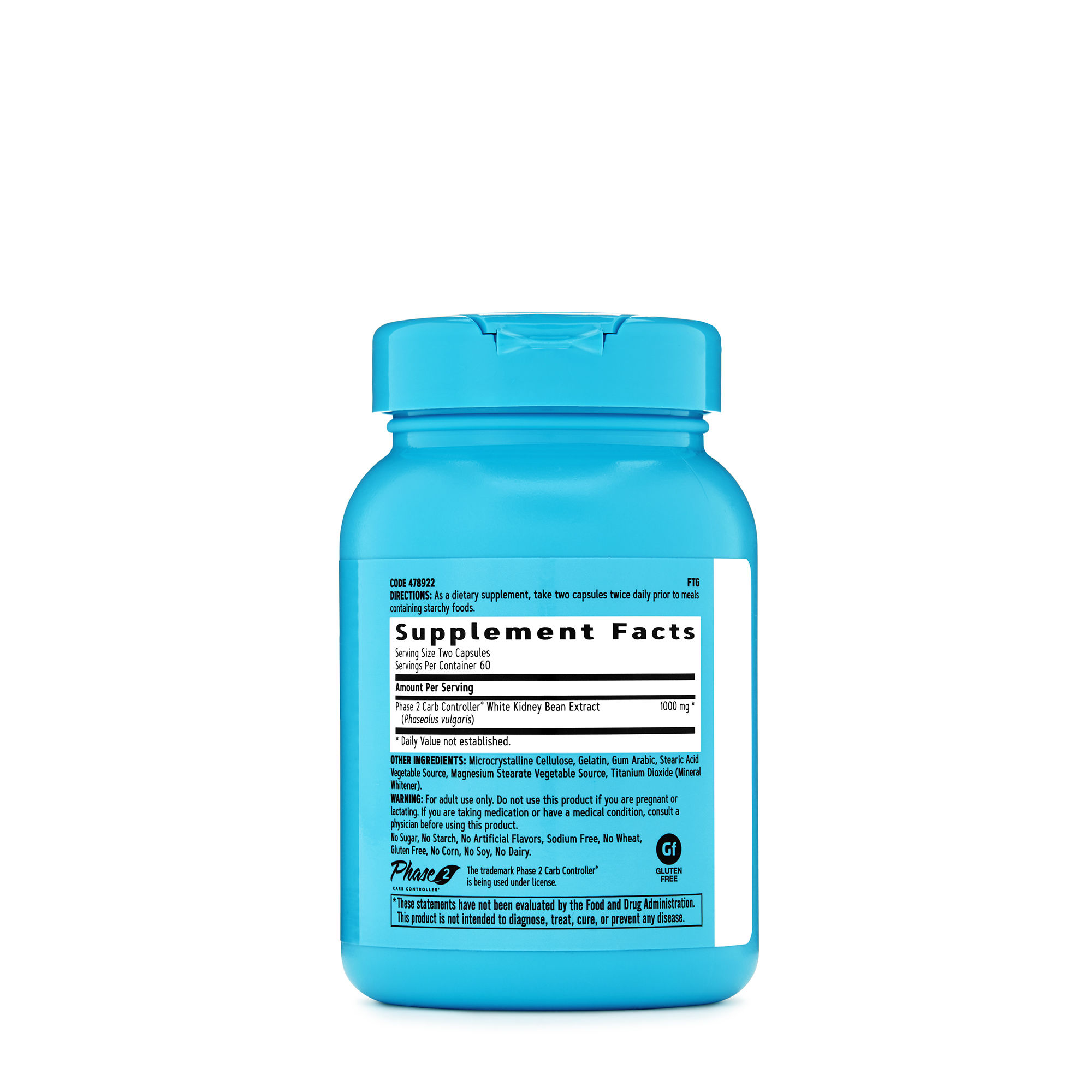 GNC Total Lean™ Phase 2 Carb Controller® 120 Capsules*ฉลากใหม่* ช่วยดักจับแป้งที่รับประทานเข้าไป ช่วยลดน้ำหนักได้รวดเร็วขึ้น