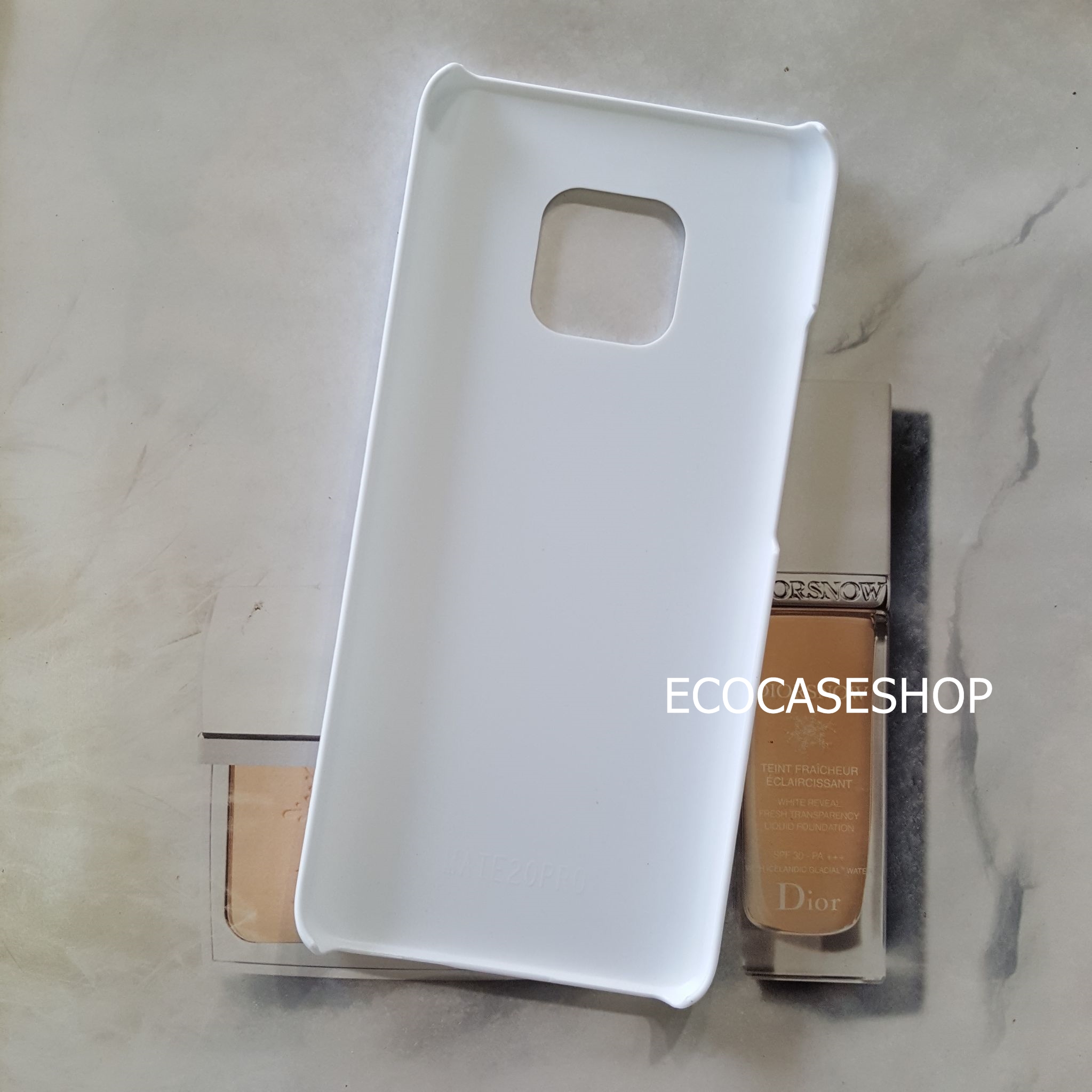 Huawei Mate20pro เคสแข็งด้าน สีขาว (เหมาะสำหรับงานสกรีนความร้อน sublimation)