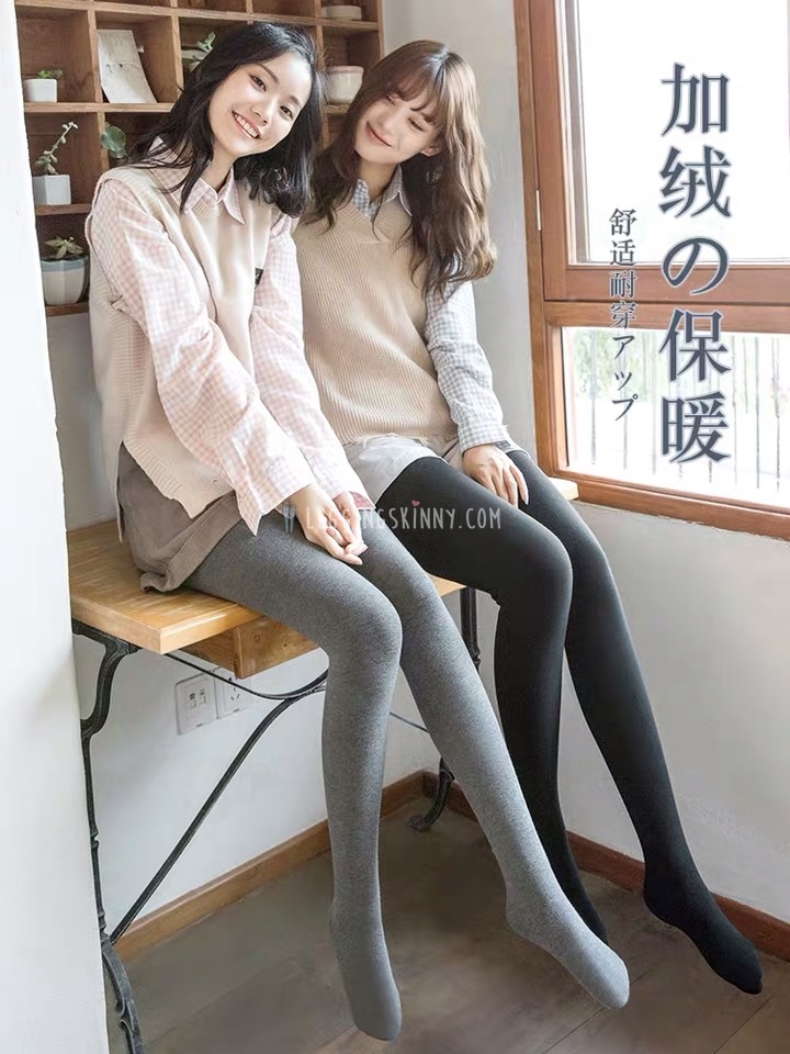 800D เลกกิ้งถุงน่องผ้าฝ้ายบุขนแกะกันหนาว มี 4 สี