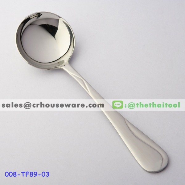 ช้อนซุปโต๊ะสแตนเลส 89 ลายภูเรือ TABLE SOUP SPOON 008-TF89-03